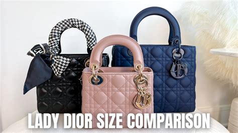 lady dior medium vs small